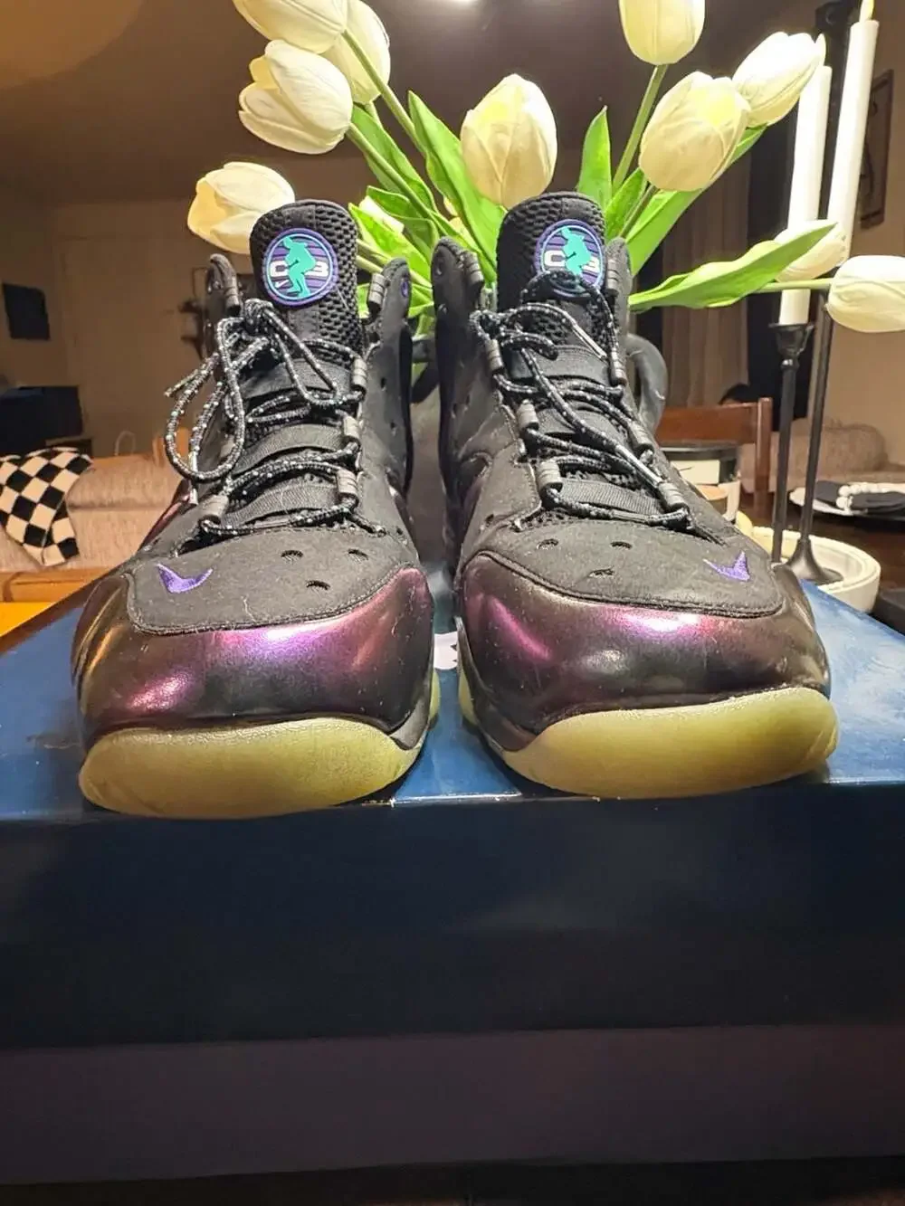 Nike Air Barkley Posite Max Eggplant Chameleon 555097-003